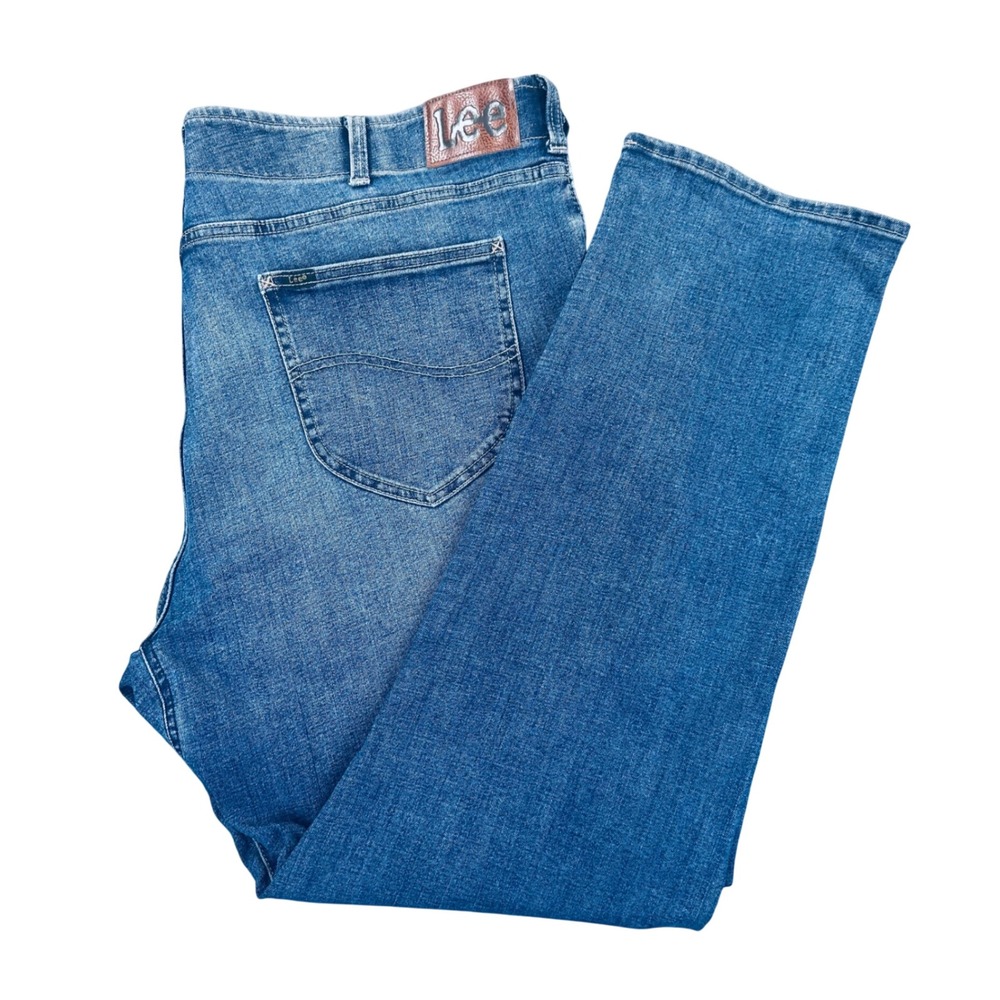 Lee Extreme Motion MVP Straight Fit Tapered Leg Blue Jeans Men's 46x32 LTCH58811